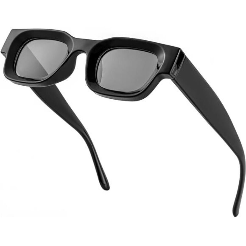 Square Sunglasses for Women Men Polarized UV400 Thick Frame Chunky Rectangle